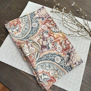 Pottery Barn Celeste Linen Blend 2 Piece Throw Pillow Cases Paisley